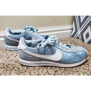 Nike Cortez Basic Leather Sneakers Blue White Youth Size 5.5Y IF1615-400 Retro
